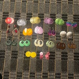 Hook earrings. Different colors and shapes lightweight.